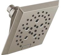DELTA Faucet 52664-SS H2Okinetic 5-Setting Angular Modern Raincan Shower Head, Stainless