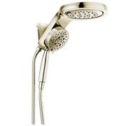 DELTA Faucet 58680-PN25 HydroRain H2Okinetic 5-Setting Two-in-One, Polished Nickel Head with Hand Shower