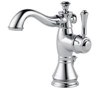 Delta Faucet 597LF-MPU Cassidy Single Hole-4-Inch Single Handle Plate/Metal Pop-up, Chrome