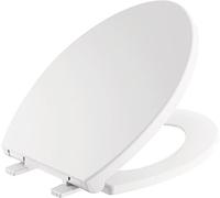 Delta Faucet 810903-WH Morgan Elongated Standard Close Toilet Seat with Non-Slip Seat Bumpers, White