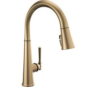 DELTA Faucet 9182-CZ-PR-DST Emmeline ShieldSpray Kitchen Faucet 1L Pull-Down, Without Soap Dispenser, Lumicoat Champagne Bronze
