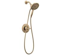 Delta Faucet Arvo 14 Series Single-Handle Shower Faucet, Shower Trim Kit with 4-Spray In2ition 2-in-1 Dual Hand Held Shower Head with Hose, Champagne Bronze 142840-CZ-I (Valve Included)
