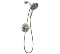 Delta Faucet Arvo 14 Series Single-Handle Shower Faucet, Shower Trim Kit with 4-Spray In2ition 2-in-1 Dual Hand Held Shower Head with Hose, SpotShield Stainless 142840-SP-I (Valve Included)