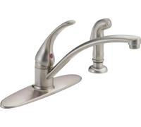 Delta Faucet B4410LF-SS Foundations Core-B Single Handle Kitchen Faucet with Spray, Stainless