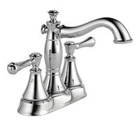 Delta Faucet Cassidy Centerset Bathroom Faucet Brushed Nickel, Bathroom Sink Faucet, Metal Drain Assembly, Stainless 2597LF-SSMPU