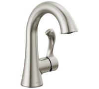 Delta Faucet Esato Single Hole Bathroom Faucet Brushed Nickel, Single Handle Bathroom Faucet, Bathroom Sink Faucet, Drain Assembly Included, SpotShield Brushed Nickel 15897LF-SP