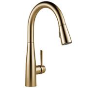 Delta Faucet Essa Pull Down Kitchen Faucet Gold with Pull Down Sprayer, Kitchen Sink Faucet for Kitchen Sink with Magnetic Docking Spray Head, Champagne Bronze 9113-CZ-DST