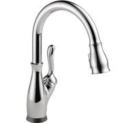 Delta Faucet Leland Touch Kitchen Faucet Chrome, Chrome Kitchen Faucets with Pull Down Sprayer, Kitchen Sink Faucet, Touch Faucet for Kitchen Sink, Delta Touch2O Technology, Chrome 9178T-DST