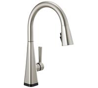 Delta Faucet Lenta Touch Kitchen Faucet Brushed Nickel, Kitchen Sink Faucets with Pull Down Sprayer, Touch2O Technology, SpotShield Stainless 19802TZ-SP-DST