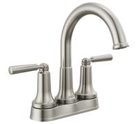 Delta Faucet Saylor 2-Handle Deck Mount Bathroom Faucet, Brushed Nickel, Diamond Seal Technology, 2535-SSMPU-DST