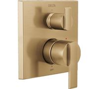 Delta Faucet T24867-CZ Angular Modern Monitor 14 Series Valve 3-Setting Integrated Shower Trim with Diverter, Champagne Bronze