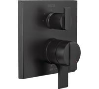Delta Faucet T27867-BL Angular Modern Monitor 17 Series Valve 3-Setting Integrated Shower Trim with Diverter, Matte Black