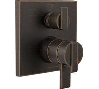 DELTA Faucet T27967-RB, Venetian Bronze Ara Angular Modern Monitor 17 Series Valve Trim with 6-Setting Integrated Diverter
