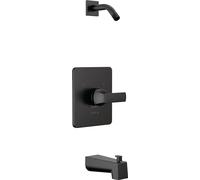 Delta Faucet Velum 14 Series Single-Function Black Tub and Shower Faucet Set, Valve Trim Kit, Shower Handle, Delta Shower Trim Kit, Matte Black T14437-BLLHD (Shower Head and Valve Not Included)