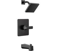 Delta Faucet Velum 14 Series Single Function Black Tub and Shower Faucet Set, Valve Trim Kit, Shower Handle, Delta T14437-BL Shower Trim Kit (Valve No