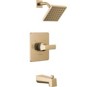 Delta Faucet Velum 14 Series Single-Function Gold Tub and Shower Faucet Set, Valve Trim Kit, Shower Handle, Delta Shower Trim Kit, Shower Set, Champagne Bronze T14437-CZ (Valve Not Included)