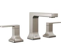 Delta Faucet Velum 3 Hole Wide Bathroom Faucet, Brushed Nickel Bathroom Sink Faucet, Bathroom Faucet with 2 Handles, Bath Faucet, Pop Up Drain Set, Stainless