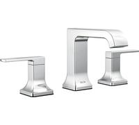 Delta Faucet Velum Curved Spout Widespread Bathroom Faucet 3 Hole, Chrome Bathroom Sink Faucet, 2 Handle Bathroom Faucet, Bath Faucet, Pop-Up Drain Assembly, Chrome 3539LF-MPU