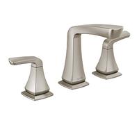 Delta Faucet Vesna Widespread Bathroom Faucet Brushed Nickel, Bathroom Faucet 3 Hole, Drain Assembly, Worry-Free Drain Catch, SpotShield Brushed Nickel 35789LF-SP