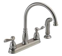 Delta Faucet Windemere 2-Handle Kitchen Sink Faucet with Side Sprayer in Matching Finish, Stainless 21996LF-SS, 5