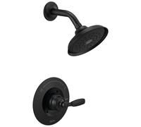 Delta Faucet Woodhurst 14 Series Single-Function Shower Faucet Set, Full Body Spray Shower Head, Shower Handle, Black Shower Faucet, Delta Shower Trim Kit, Matte Black T14232-BL (Valve Not Included)
