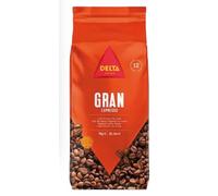 Delta Gran Espresso Roasted Coffee Beans, 80/20 Blend, 1kg