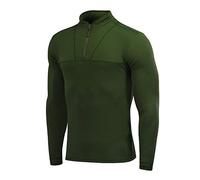 Delta Level 2 Mens Top Thermal Underwear for Men Fleece Lined Compression Shirt - Green - Large