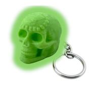 Delta Loom Realistic Aztec Death Whistle Keychain Authentic Human-Like Screams Over 125 Decibels, Ideal for Self-Defense (Glowing Green)