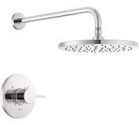 Delta Modern 14 Series Round Rain Shower Faucet Set, Chrome Shower Head and Handle Set, Valve Trim Kit, Chrome T14269-PP (Valve Not Included)