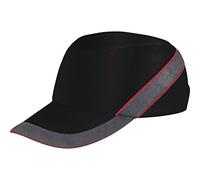 Delta Plus AIRCOLTAN Black/red Contrast 7cm Long Peak Hard-Shell Baseball Bump Cap