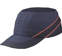 Delta Plus AIRCOLTAN Black/red Contrast 7cm Long Peak Hard-Shell Baseball Bump Cap