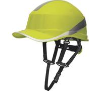 DELTA PLUS Baseball Safety Helmet Hard Hat With Chin Protection Hi Vis Builders