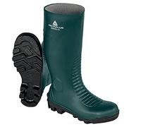 Delta Plus Bronze2 S5 SRA Safety Wellington Boots - Slip Resistant - Color: Green-Black - Size: 9