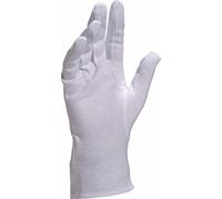 Delta Plus COB4007 White Cotton Hemmed Glove Size 07