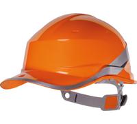 Delta Plus Diamond Hard Hat Safety Helmet Orange Hi Viz Band Hard Hat Venitex