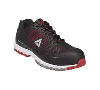 Delta Plus DSPORSPNR47 DELTA SPORT S1P SRC Mesh/Polyurethane Shoes - S1P HRO SRC - Black/Red, Size 46
