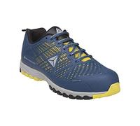 Delta Plus DSPORSPNR47 DELTA SPORT S1P SRC Mesh/Polyurethane Shoes - S1P HRO SRC - Blue/Yellow, Size 41