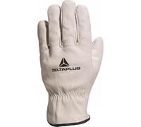 Delta Plus FBN49 Cowhide Full Grain Leather Work Safety Gloves - Size: 08/M (2)
