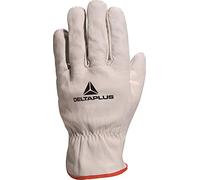 Delta Plus FBN49 Grey Full Grain Leather Safety Work Gloves (Small)