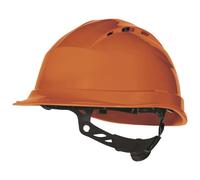 Delta Plus QUARTZ UP IV orange ventilated rotor adjust safety helmet hard hat