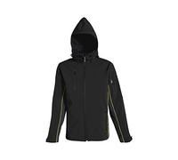 Delta Plus HORTENJTM 3 Layers Softshell Polyester/Elastane Jacket - Black/Yellow, M - Pack of 10