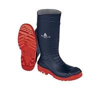 Delta Plus Iron S5 SRC Safety Wellington Boots - Slip Resistant - Color: Navy blue-Red - Size: 9