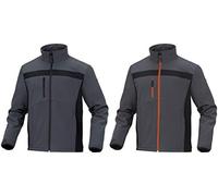 Delta Plus LULEA2 grey/orange water-repellent windproof softshell jacket size large