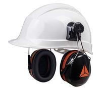 Delta Plus Magny Helmet 2 Black SNR 30 Hard Hat Clip On Ear Defenders Hearing Protector