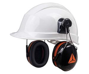 Delta Plus Magny Helmet 2 Black SNR 30 Hard Hat Clip On Ear Defenders Hearing Protector