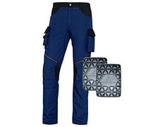 Delta Plus MCPA2 Mach Corporate Ripstop Cargo Action Work Trousers with Kneepads (Navy Blue, X-Large)