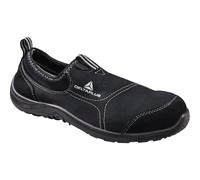 Delta Plus Miami Mens/Womens Black Slip On Canvas Safety Steel Toe/Midsole Shoes