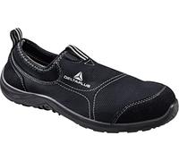 Delta Plus-Miami Mens/Womens Slip On Canvas Safety Steel Toe/Midsole Shoes UK 10.5 / EU 45 Black
