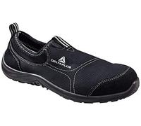 Delta Plus-Miami Mens/Womens Slip On Canvas Safety Steel Toe/Midsole Shoes UK 3 / EU 36 Black