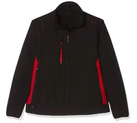 Delta Plus MYSE2GJGT MYSEN2 Softshell Jacket 96% Polyester 4% Elasthane - Removable Sleeves, Black/Red, Size XXL